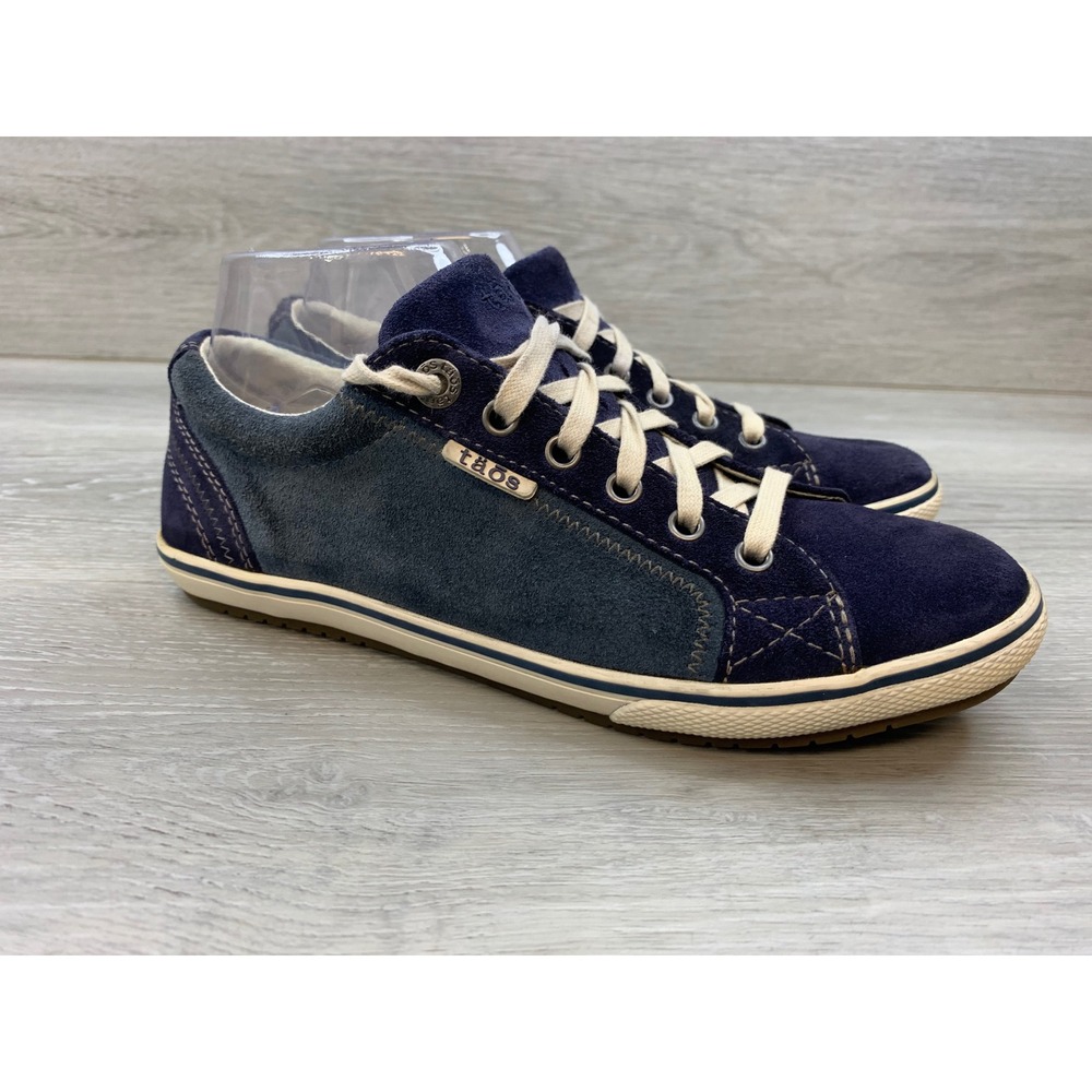 Taos Star Navy Suede Low Top Lace Up Sneakers Women's 8.5 Blue Casual Shoes